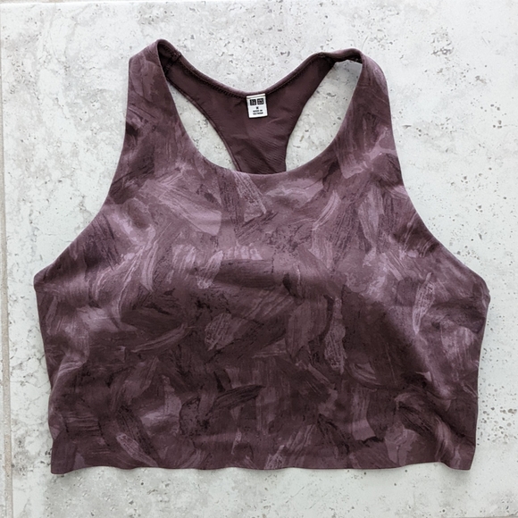 Uniqlo Other - Uniqlo Purple Patterned Sports Bra - size Medium